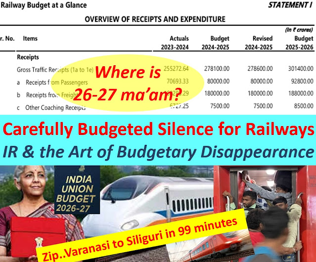 IR: The Collateral Damage in the Union Budget or The Great Indian Rail Budget Vanishing Act